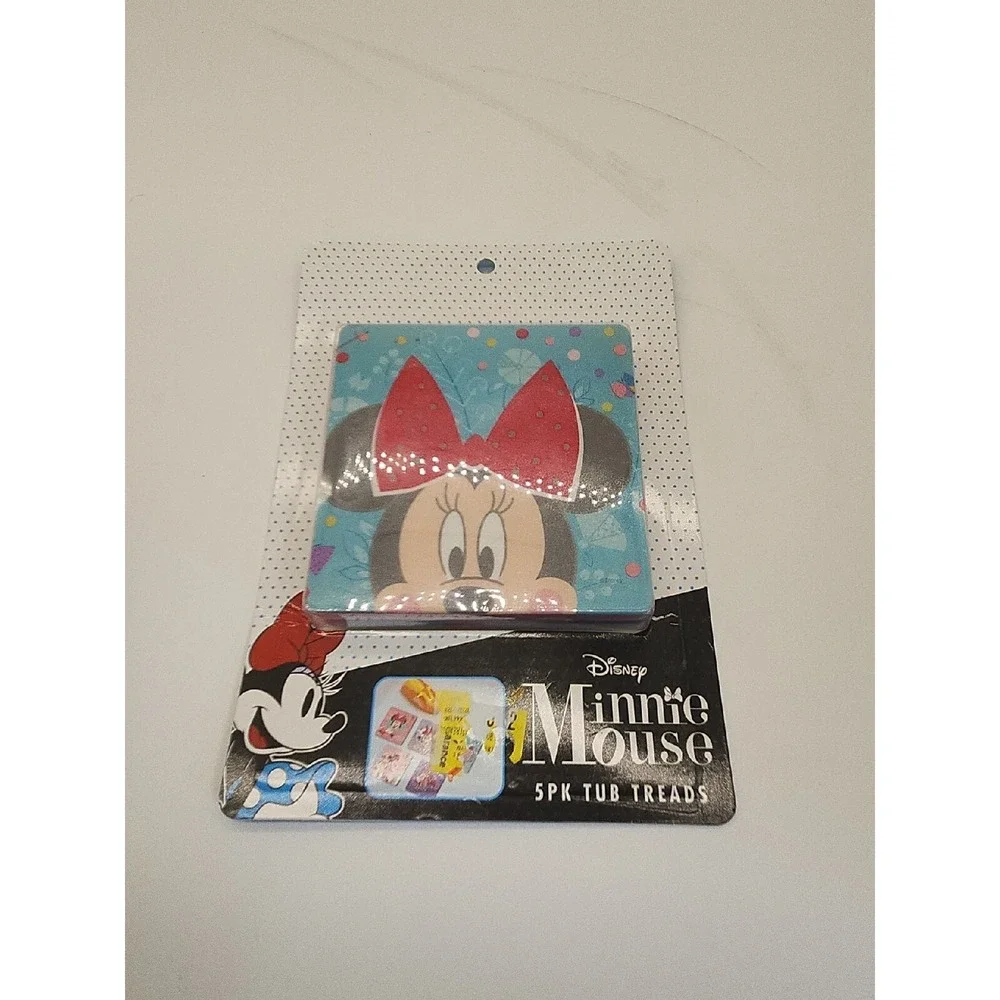 Disney Minnie Mouse Tub‎ Treads 5 pack Bathtub Non-Slip Treads Suction Cup Back